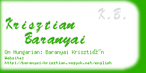 krisztian baranyai business card